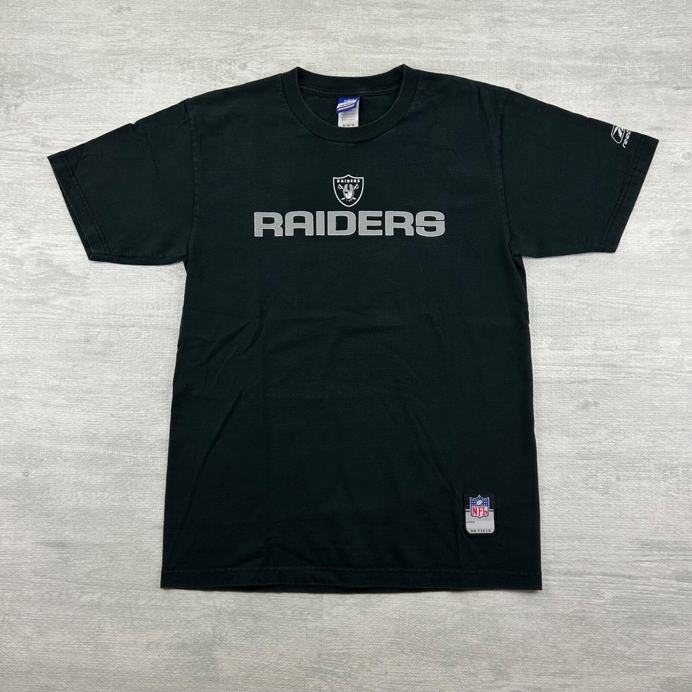 Vintage Reebok Oakland Raiders Shirt Size Medium Black NFL Football